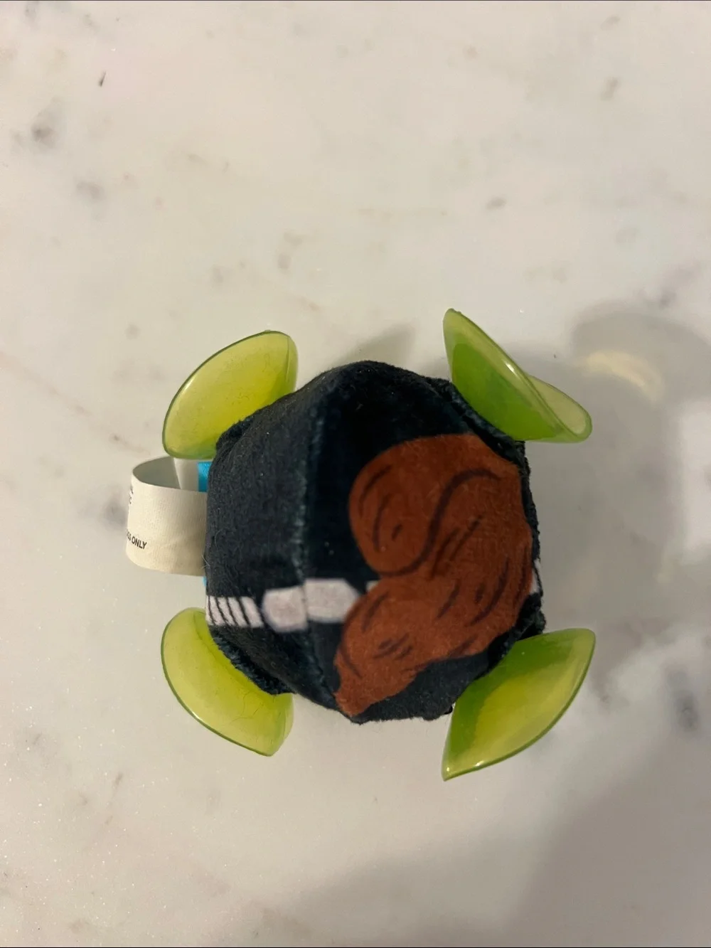 Bark Black Plush Character Toy with Lime Accents